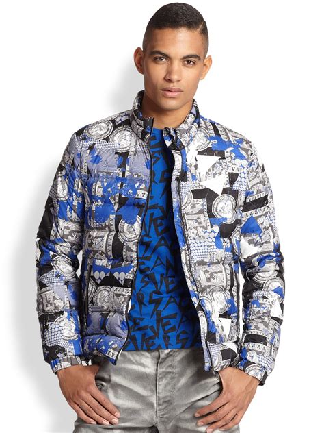 versace jeans grey quilted jacket|versace jacket price.